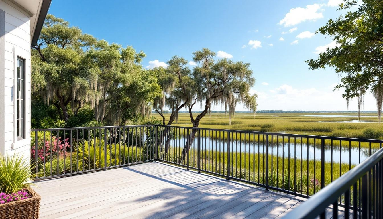 Aluminum fence for balcony safety