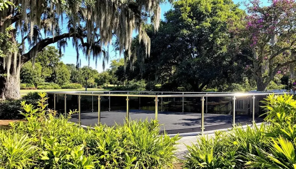 Aluminum fence for deck boundaries