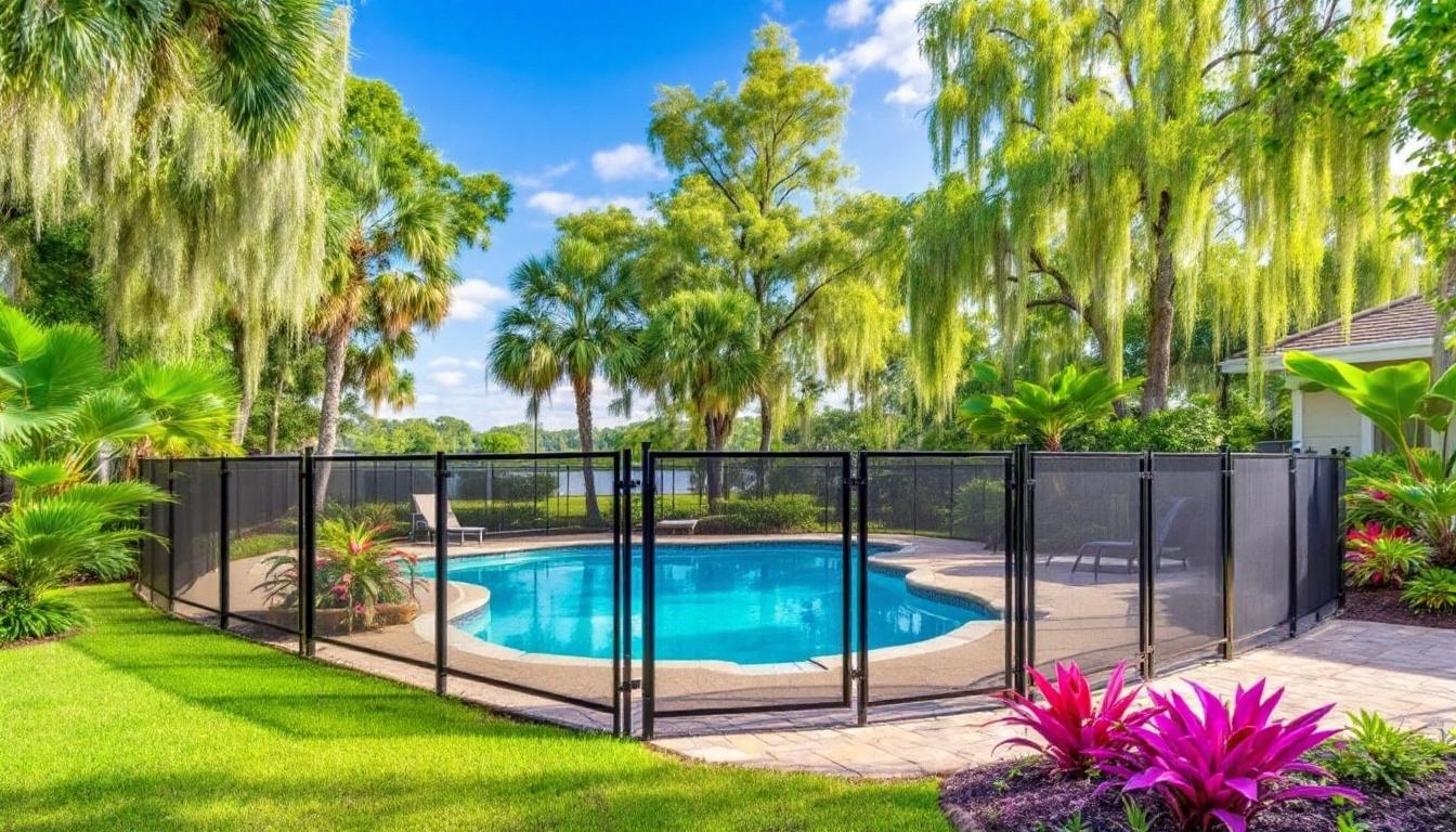 Aluminum fence for pool safety
