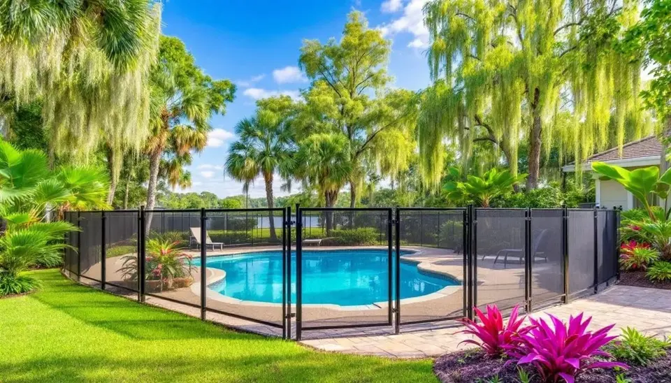 Aluminum fence for pool safety