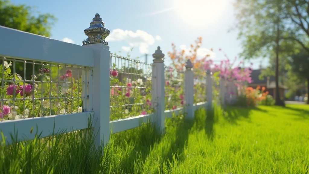 Aluminum fence with decorative post caps