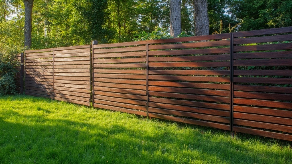 Aluminum fence with horizontal slats