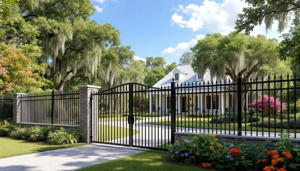 Metal security fence