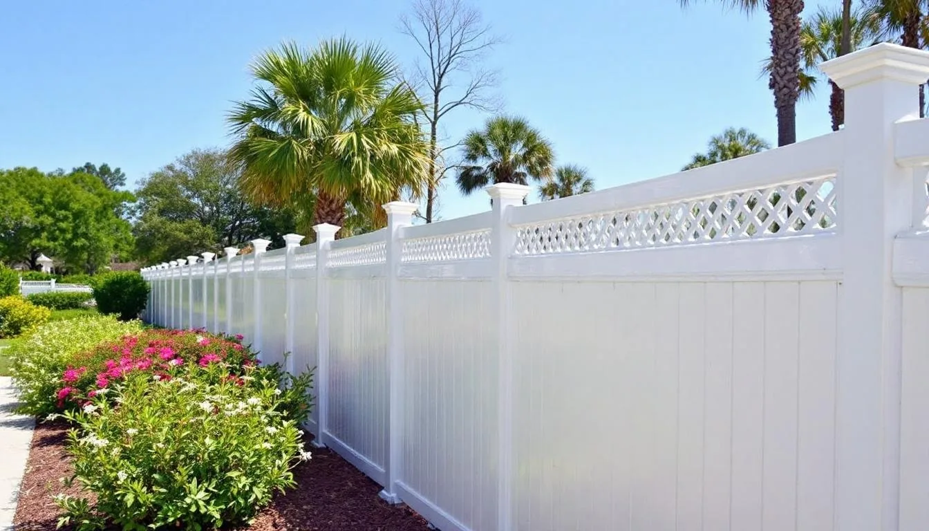 Vinyl pool fence