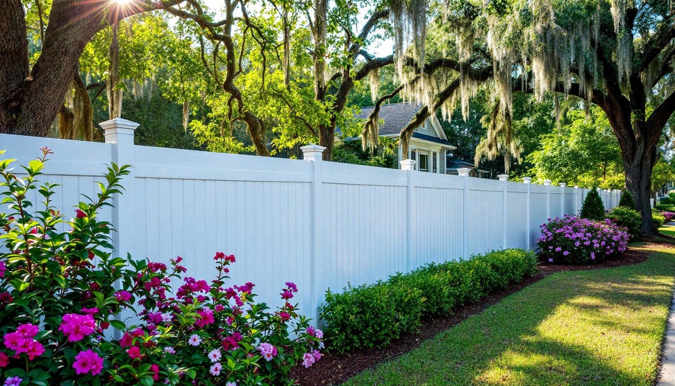 Vinyl privacy fence
