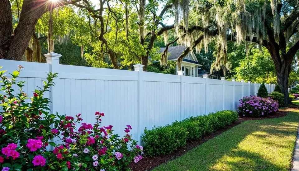 Vinyl privacy fence