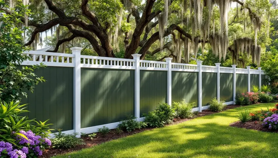 Vinyl privacy screen fence