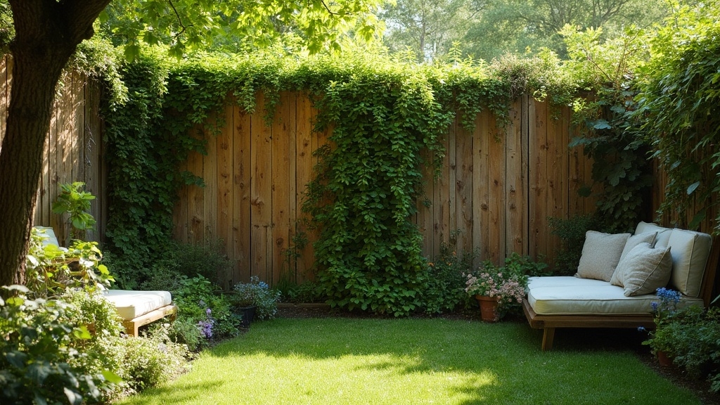 Wooden privacy fence