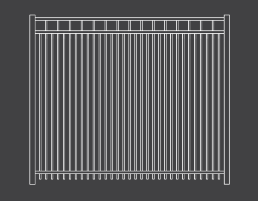 Ascot Royale Style Aluminum Fence 