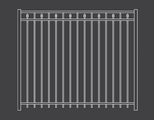 Canterbury Style Aluminum Fence 