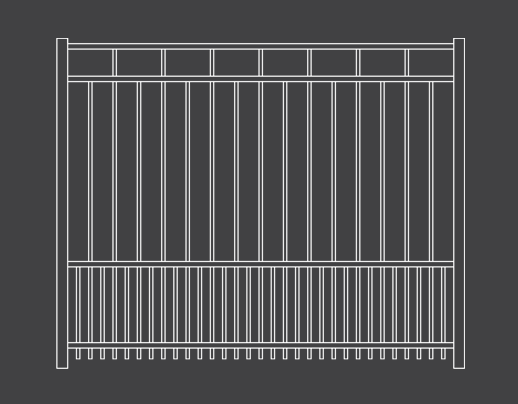 Fairmount Puppy Picket Style Aluminum Fence 