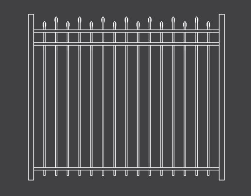 Hamilton Style Aluminum Fence 