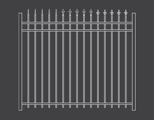 Victoria Style Aluminum Fence 