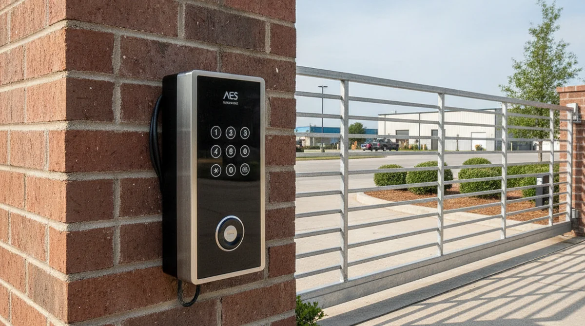 AES access control keypad at gate entrance in Orangeburg SC