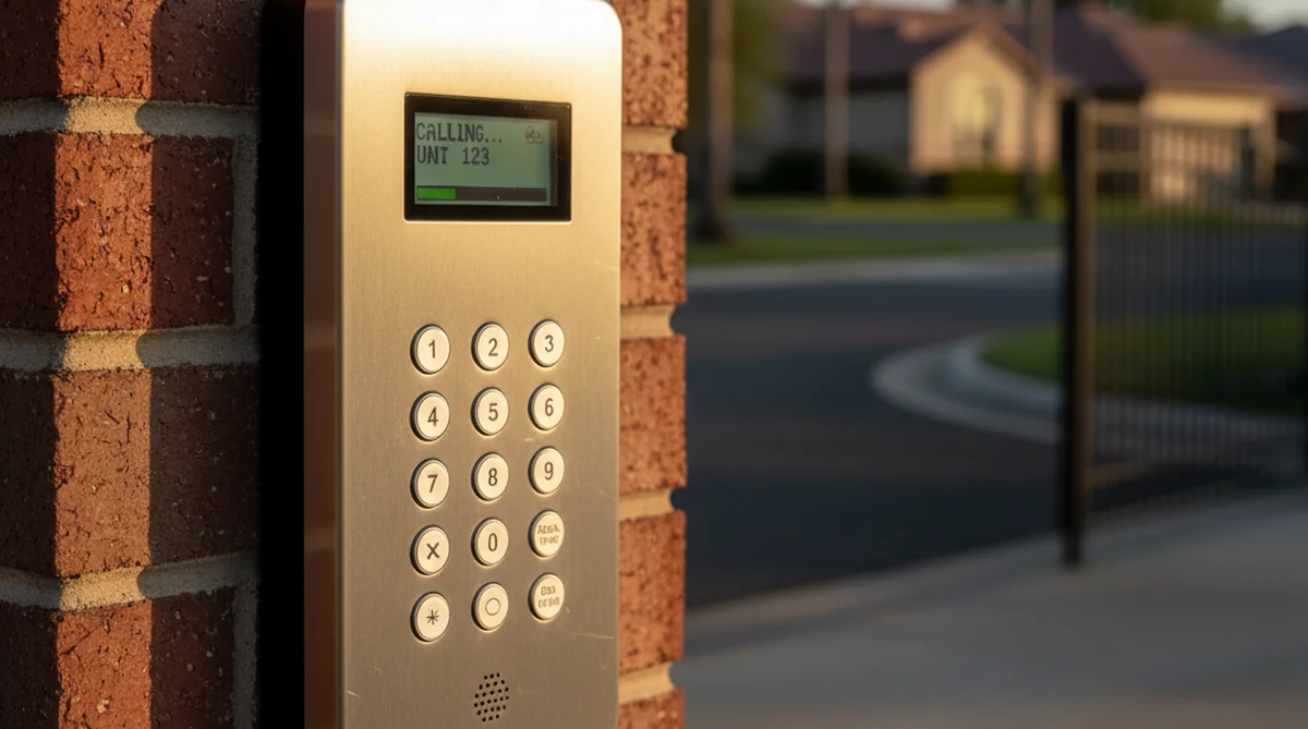 AES telephone entry system at Sumter HOA gate