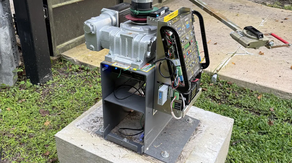 Electric gate installation in Rowesville, SC by Dubya Fence and Automatic Gates