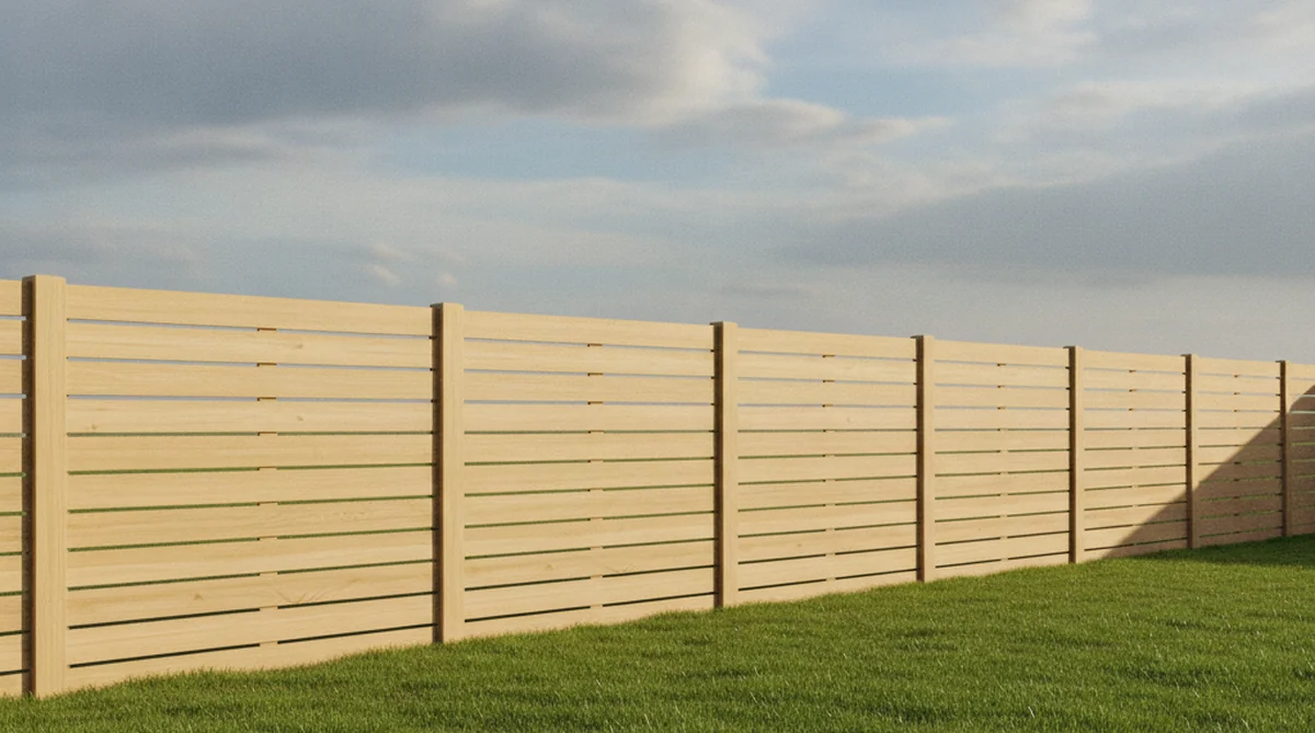 Modern horizontal board fence in Sumter SC