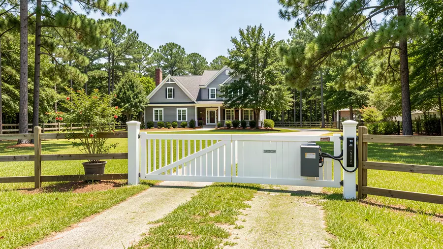 Automatic gate battery backup system installed at a residential property in Rowesville South Carolina 