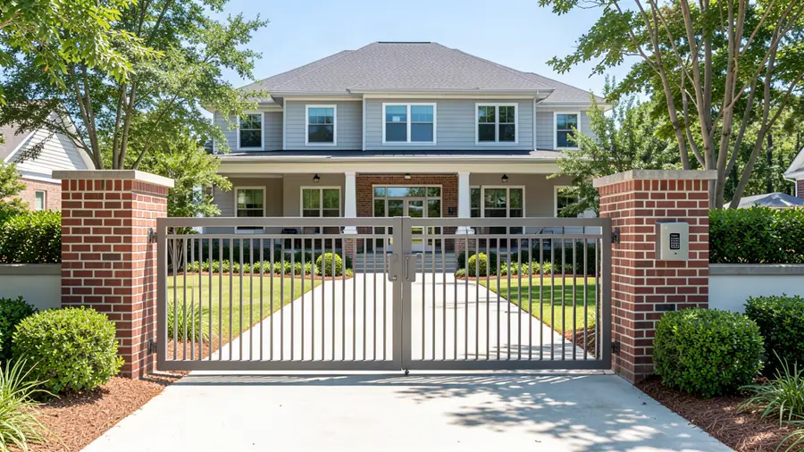 Commercial automatic gate opener at Summerville SC business property