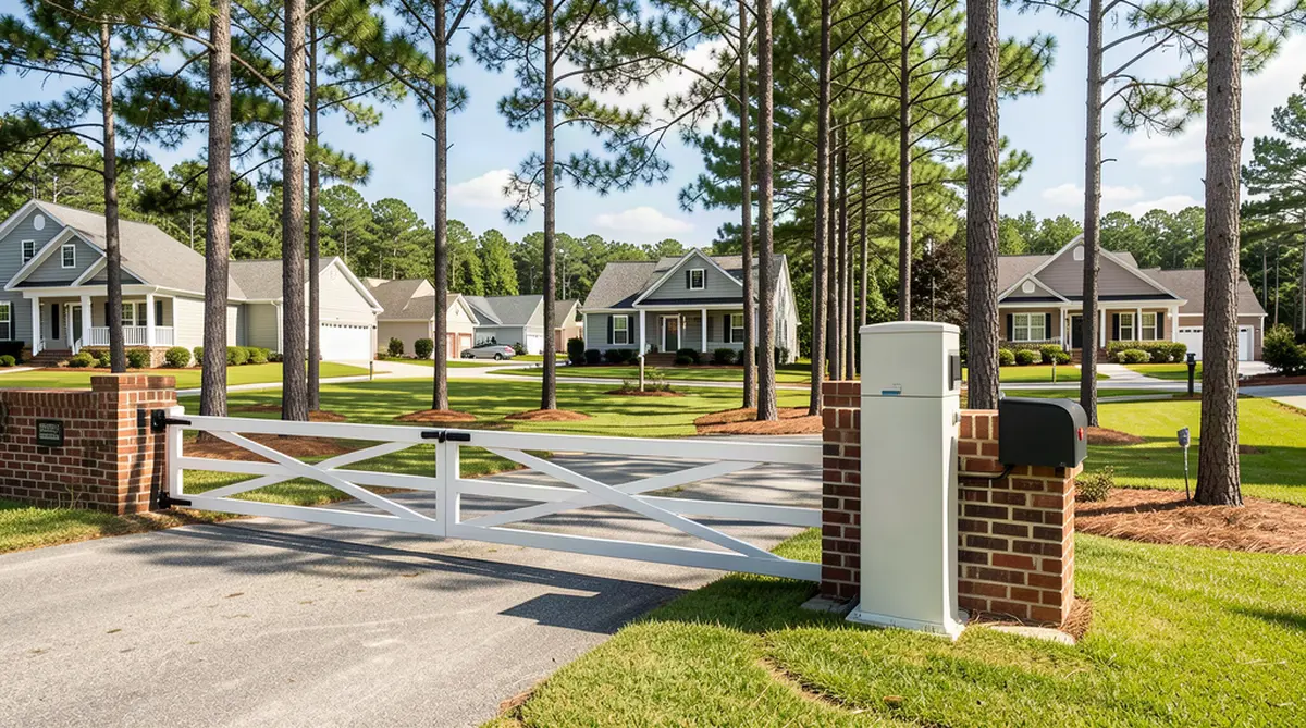 Automatic gate operator installation at a Norway SC residential property