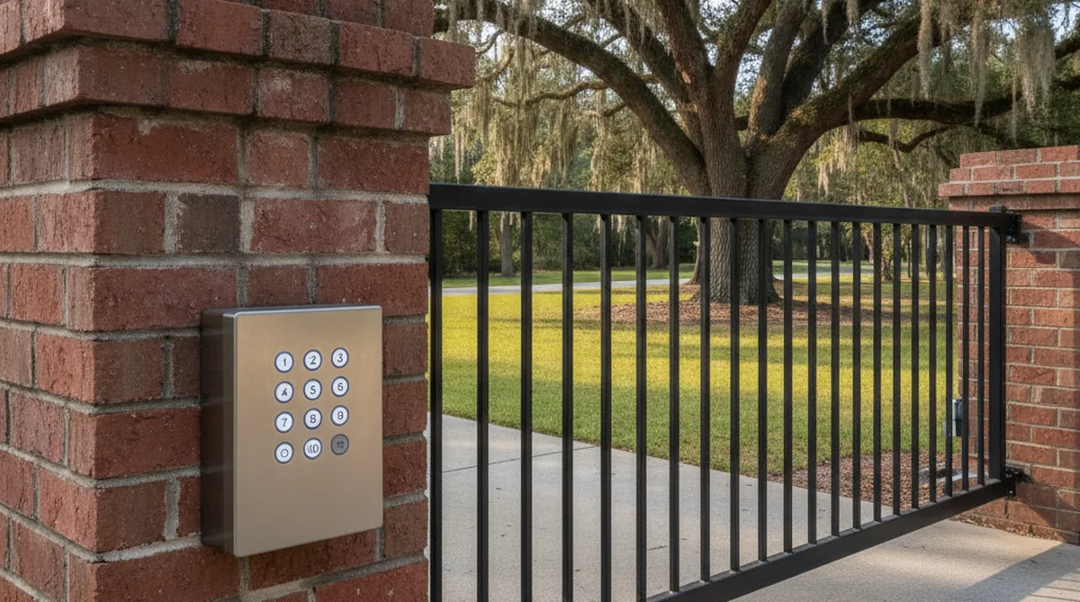Gate access keypad installed in Orangeburg SC