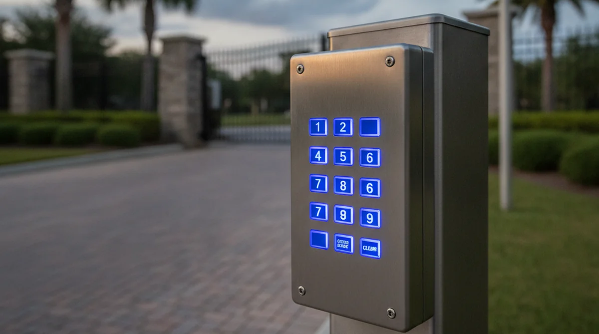 Commercial gate keypad installed in Orangeburg SC