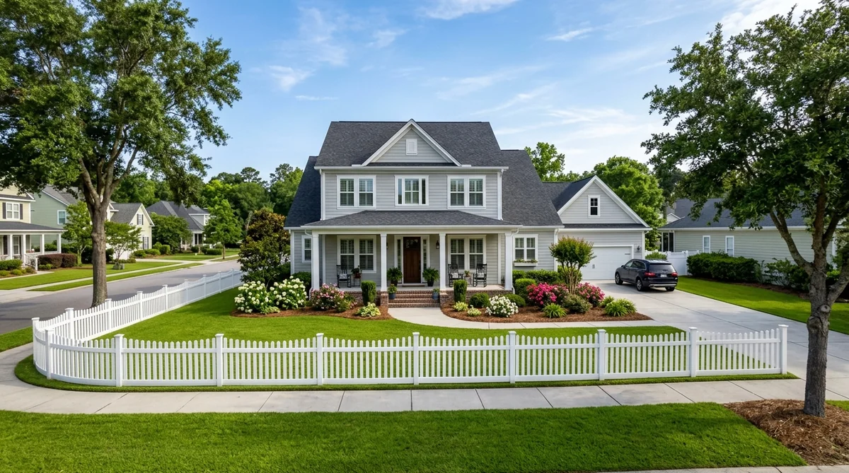 New fence installation increasing home curb appeal in Cordova SC
