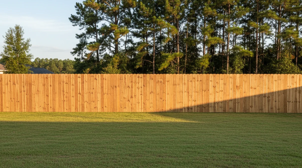 Cedar privacy fence in Sumter SC backyard