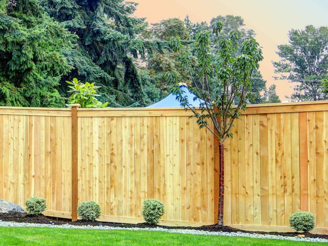 Cameron SC cap and trim style wood fence