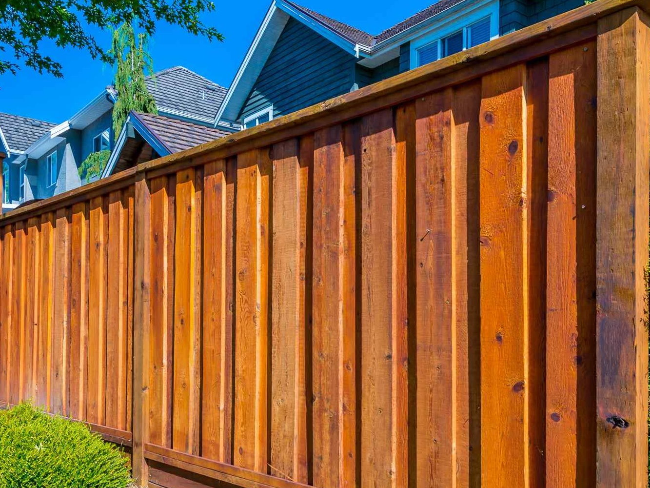 Santee SC Shadowbox style wood fence